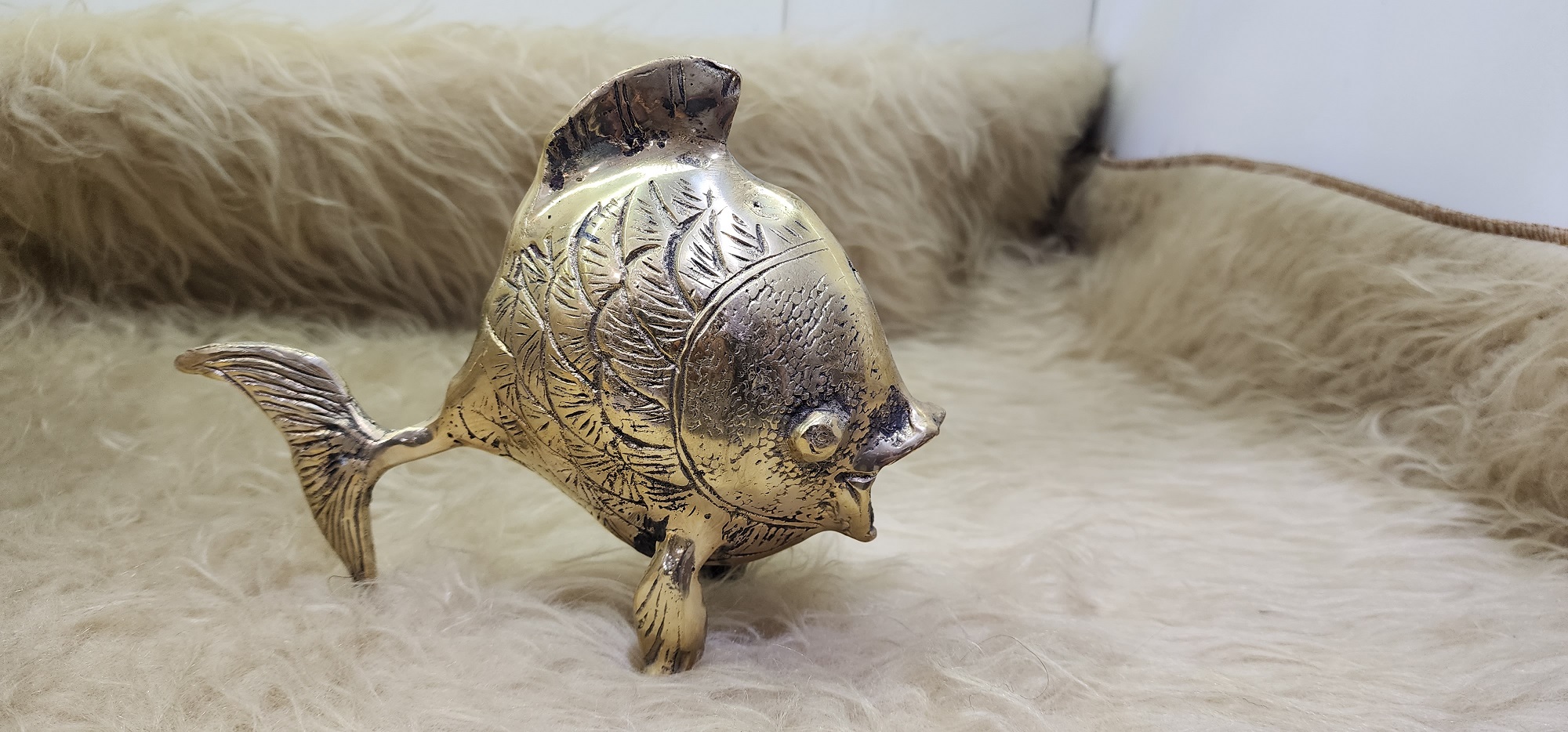 مجسمه ماهي تپل برنزي 